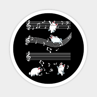 Bunny - Musical Bunnies Sheet Music Cute Rabbits Magnet